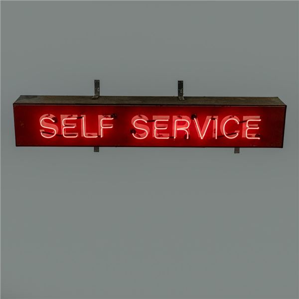 "Self Service" Single Sided Advertising Neon Sign