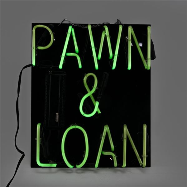 Pawn & Loan Neon Single Sided Advertising Sign