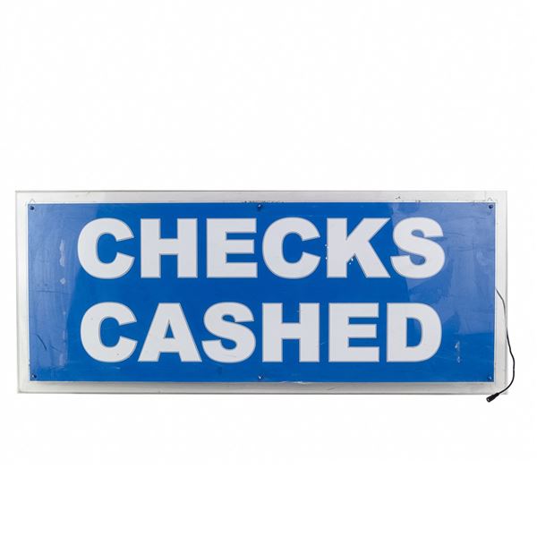 Checks Cashed Acrylic Illuminated Sign