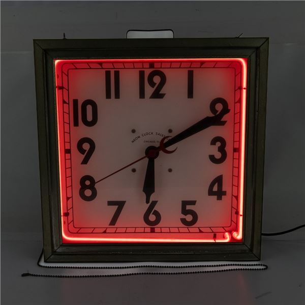 Neon Clock Sales Neon Advertising Wall Clock