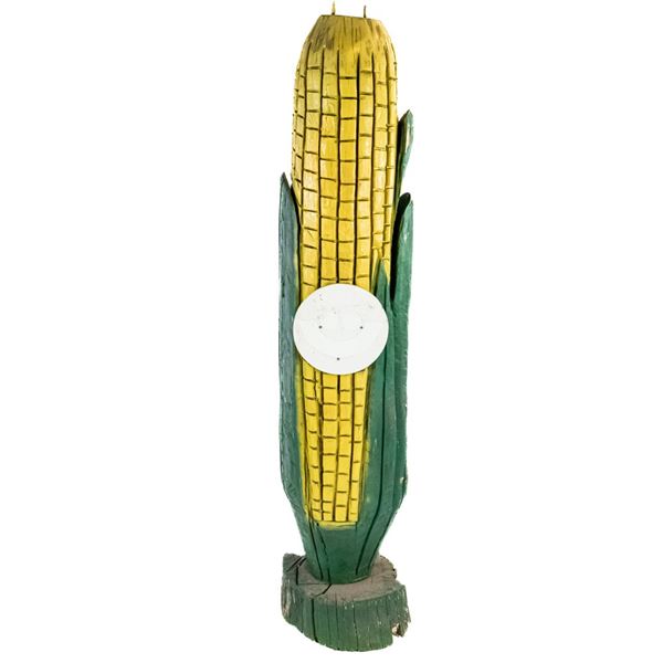 86" Carved Wood Dekalb Corn Advertising Corn Cob