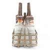 Image 7 : (6) Standard Oil Service Motor Oil Bottles w Rack