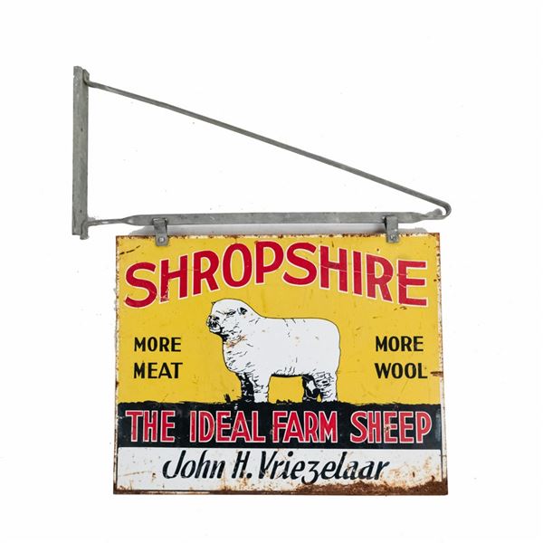 Shropshire Sheep Farms Hanging Advertising Sign