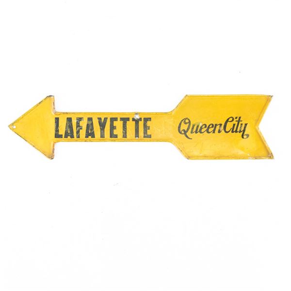 Lafayette Queen City Finger Arrow Advertising Sign