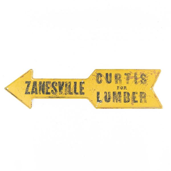 24" Zanesville Finger Arrow Advertising Sign