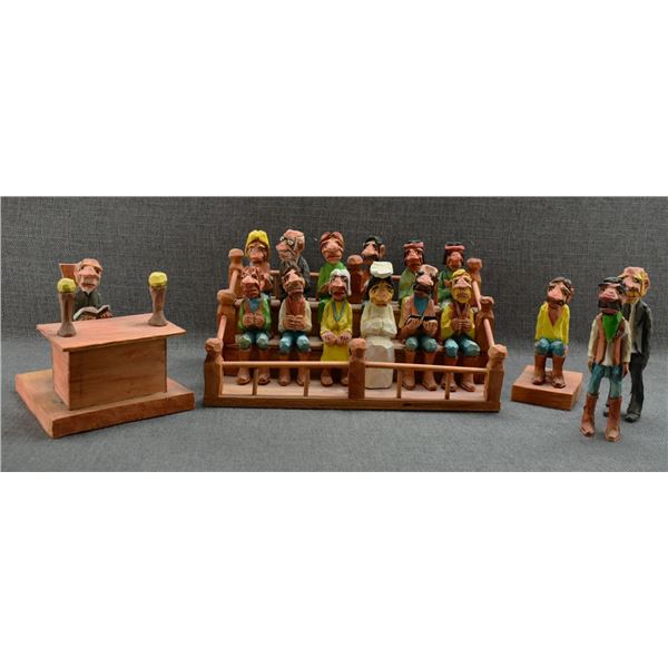 WESTERN WOOD CARVED SCENE (JES GURULE)