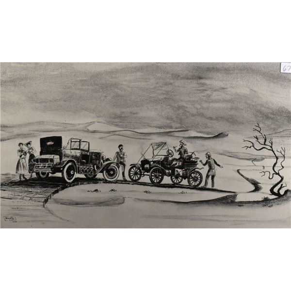 WESTERN PEN &INK SKETCH (MONTE)