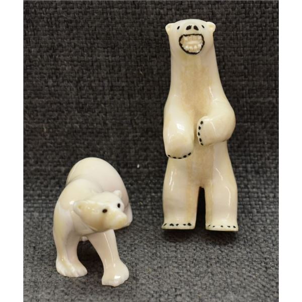 ESKIMO IVORY BEARS