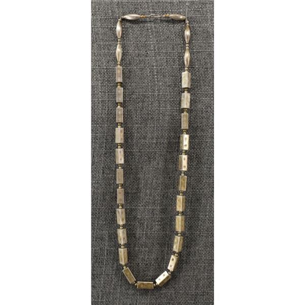 STERLING SILVER BEAD NECKLACE