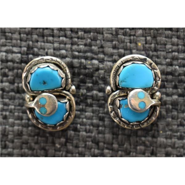 ZUNI SILVER EARRINGS (EFFIE CALAVAZA)