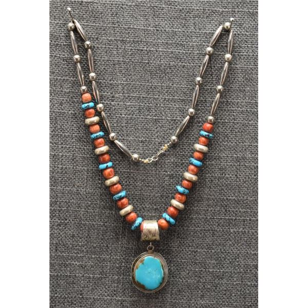 NAVAJO PENDANT AND NECKLACE