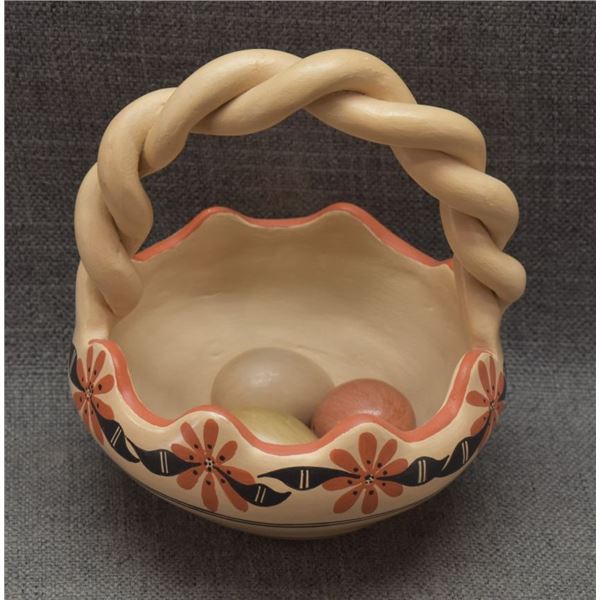 JEMEZ POTTERY EASTER BASKET AND EGGS (FLO YEPA)