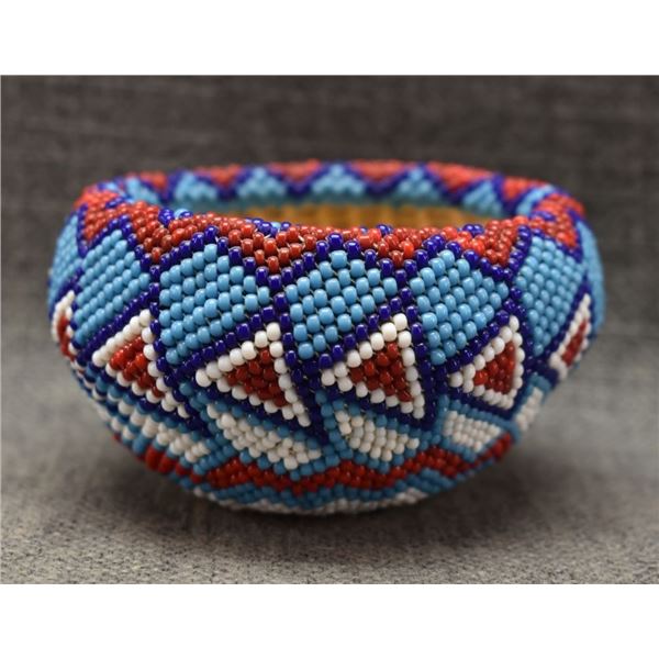 PAIUTE BEADED BASKET (JENNIE TOM)