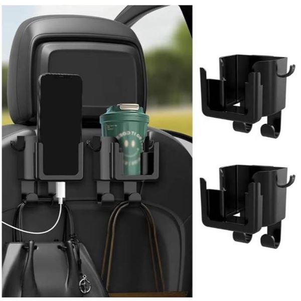 ACETEND 2 Pack Portable Seat Cup Holder With Multifunctional Mount