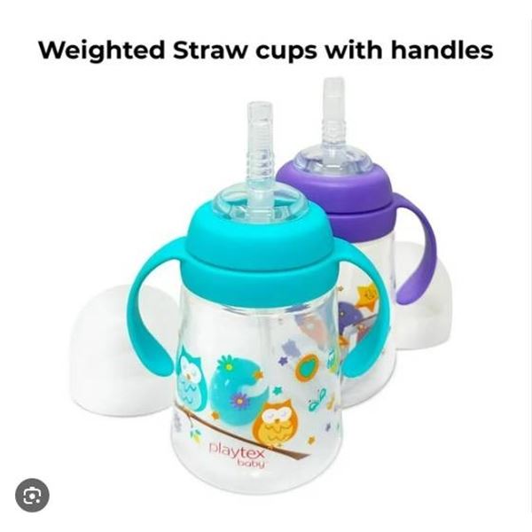 Playtex Sipsters Weighted Straw Cup, 10oz (295mL), 2-Pack