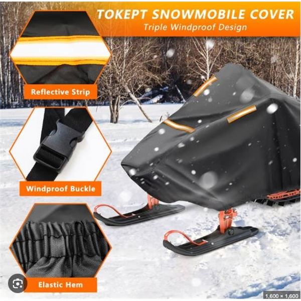 Tekopt Snowmobile Cover, 146 x 61 x 48 Inches