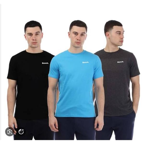 Bench 3-Pack Men’s Active T-Shirts, Size Large