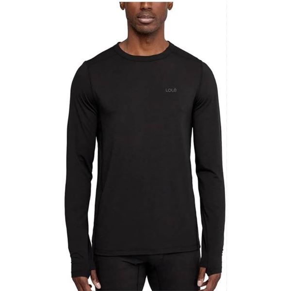 Lole Men’s Merino Blend Base Layer Top Size XXL Black
