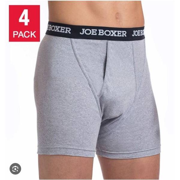 Joe Boxer Men’s Boxer Briefs Set of 4, Size M/M, Organic Cotton Blend