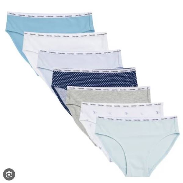 Calvin Klein Girls Bikini Underwear Set, 7 Pieces, Size S/P (6/6X)