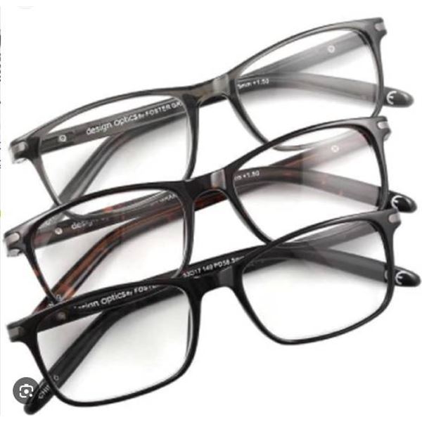 Foster Grant +3.00 Classic Reading Glasses, Set of 3