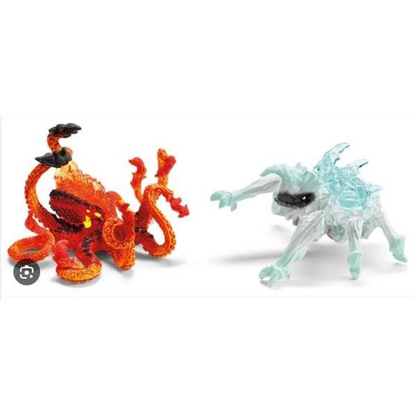 Schleich Eldrador Creatures Fire Kraken vs. Ice Bug Toy Set