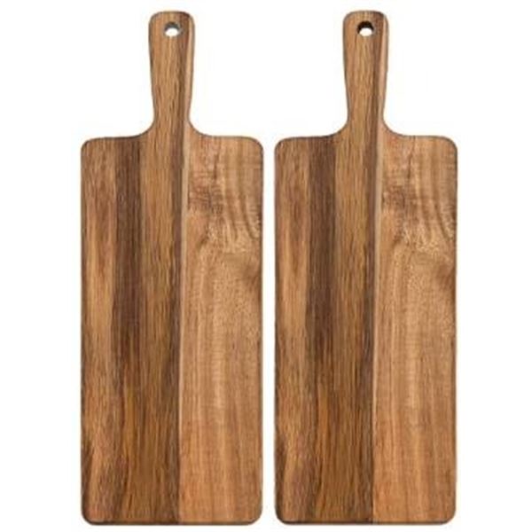 Goodcook Acacia Wood Serving Board, 6in x 15in x 0.6in, Set of 2