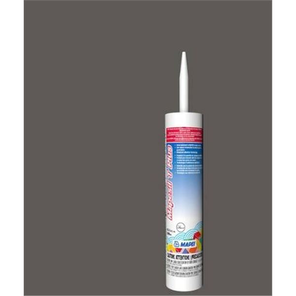 Mapesil T Plus Silicone Sealant, 4 x 10.1 oz Tubes, Charcoal Anthracite Carbon