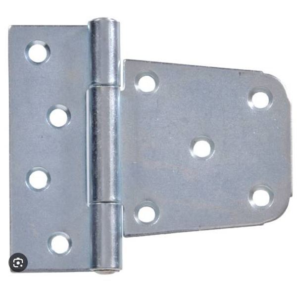 Lot of 5 Hillman 851948 Heavy-Duty Zinc T-Hinges, 4×4 and 2×4