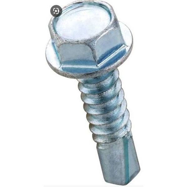 Hillman Zinc Drill Screws, 1/4-14 x 1 inch, 100 Pcs