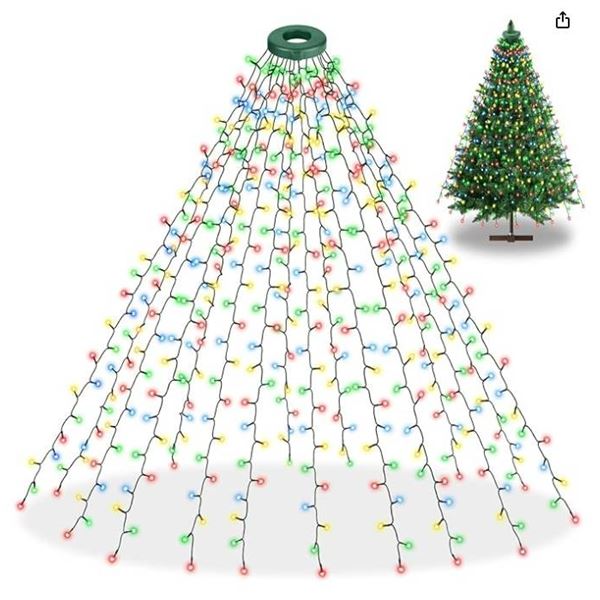 LED Christmas Tree Icicle Lights RGB 200CM 400LED, Model SW-L5L-G2-4X1