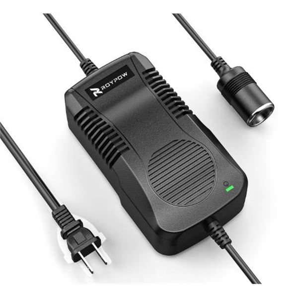 Roypow 12V DC Car Battery Charger with Cigarette Lighter Adapter