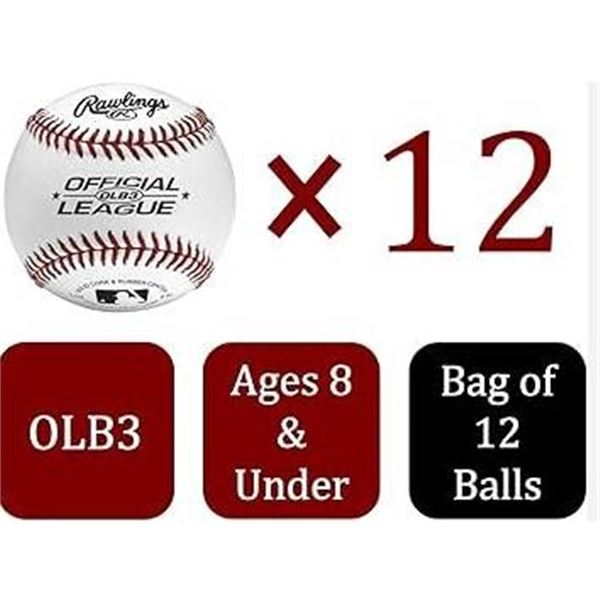 Rawlings 8U Recreational Use Baseballs 12-Ball Value Pack