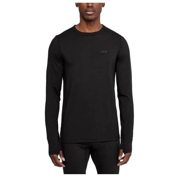 Lole Men’s Merino Baselayer Top, XXL, Black