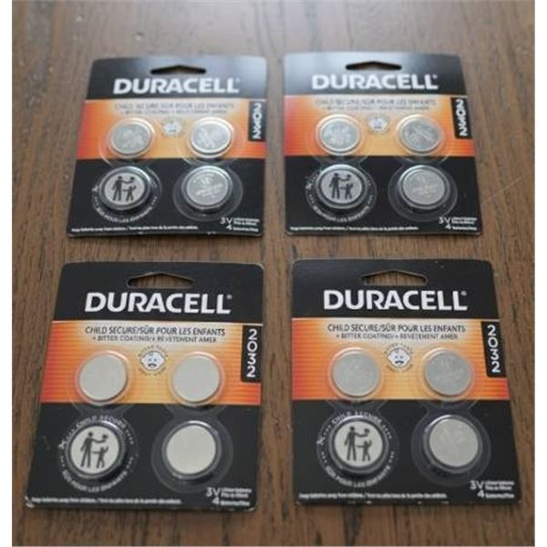 Duracell CR2032 3V Lithium Coin Batteries, 4 Packs of 2 Batteries Each