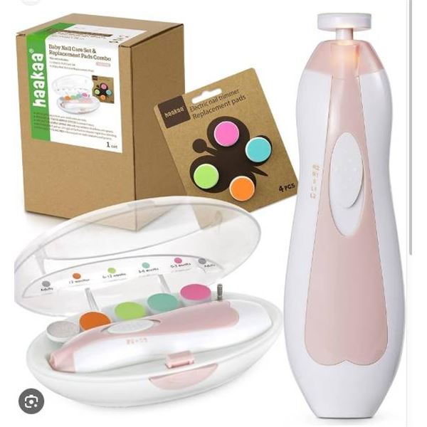 Haakaa Electric Nail Care Set for Gentle Trimming