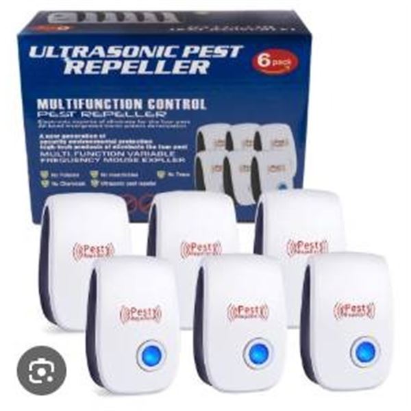 Ultrasonic Pest Repeller with Multifunction Control (6 Pack)