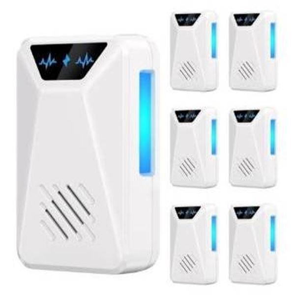 6-Pack Ultrasonic Pest Repeller Plug-In for Indoor Use with LED Indicator