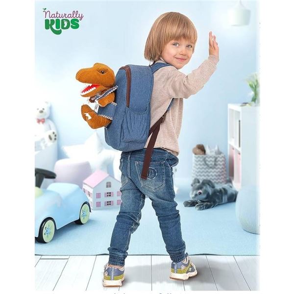 Naturally Kids Brown Dinosaur Medium Backpack