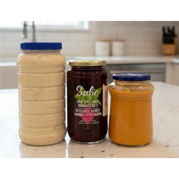 Lot of Kraft Miracle Whip, Safie Marinated Beets, and Kraft Cheez Whiz Condiments
