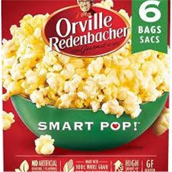 Orville Redenbacher (6X70g) Smart Pop Butter Flavor Popcorn – 6 x 420g