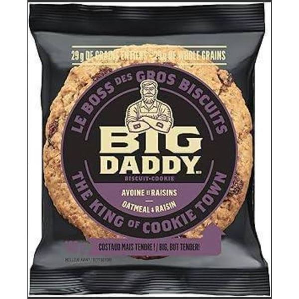 Big Daddy Oatmeal and Raisin Biscuit Cookie, 8 x 100g