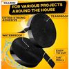 Image 1 : Trazon Hook and Loop Adhesive Tape, 1 Inch x 30 Feet, Black, 90-Piece Set