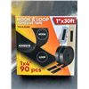 Image 3 : Trazon Hook and Loop Adhesive Tape, 1 Inch x 30 Feet, Black, 90-Piece Set