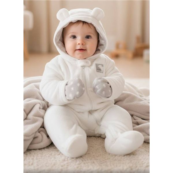 Carter’s Fleece Footed Jumpsuit Pram, Size 3-6M