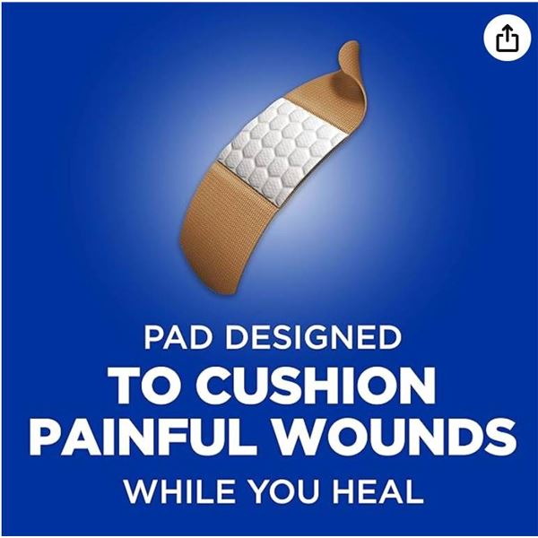 Lot of 6 – Band-Aid Brand Adhesive Bandages Flexible Fabric All One Size 8 Ct