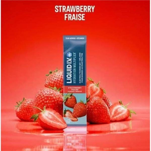 Liquid I.V. Hydration Multiplier Strawberry Stick Pack – Set of 16