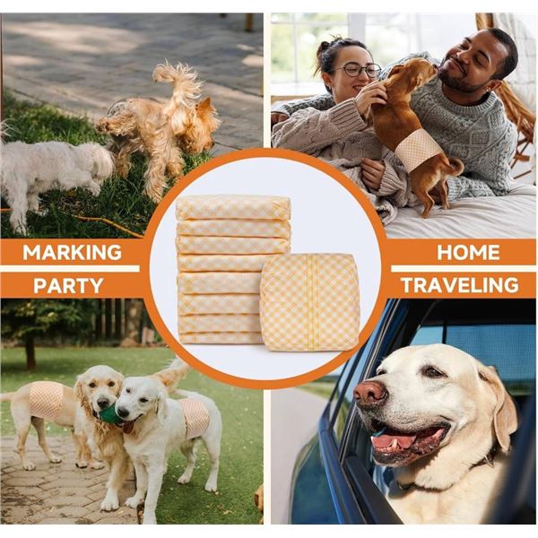 Lot of 2 – Micoyo Disposable Male Dog Wraps, Size Small, 20 Count