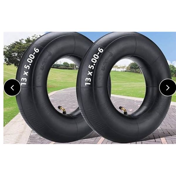 (2-Pack) Fastvert 13×5.00-6/5.00-6 Heavy-Duty Inner Tubes with TR-87 Bent Valve Stem – Fits