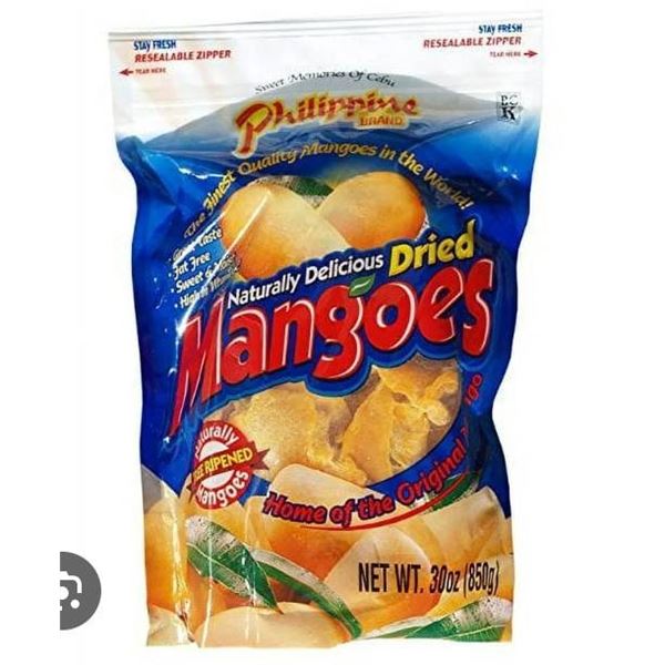 Lot of 3 – Philippine Brand Dried Mangoes, 850g Each, Gluten-Free